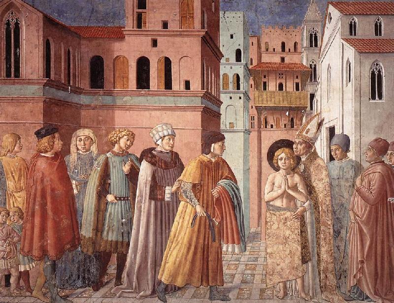 GOZZOLI, Benozzo Scenes from the Life of St Francis (Scene 3, south wall) sdg Sweden oil painting art